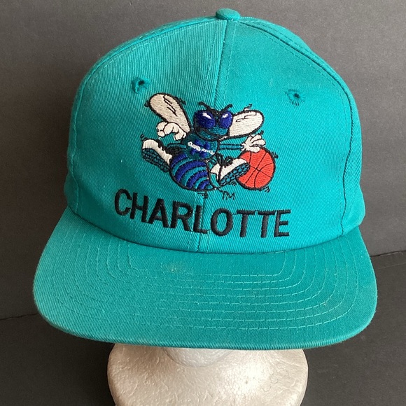 Vintage twins Enterprise Charlotte hornets SnapBack Hat Old 80-90s Logo